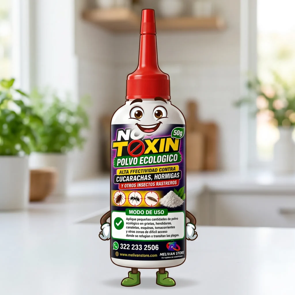 Rell / Short creado para promocionar Polvo Cucarachicida de No Toxin usando creación de personaje a partir de producto y animandolo con IA